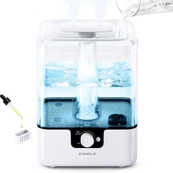 6L Humidifiers for Bedroom Large Room Home Cool Mist Top Fill Humidifiers for B